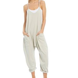 Free People Hot Shot Onesie in Green Smoke